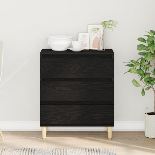 Sideboard Sort Eg 60x35x70 cm Konstrueret Træ