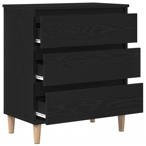 Sideboard Sort Eg 60x35x70 cm Konstrueret Træ