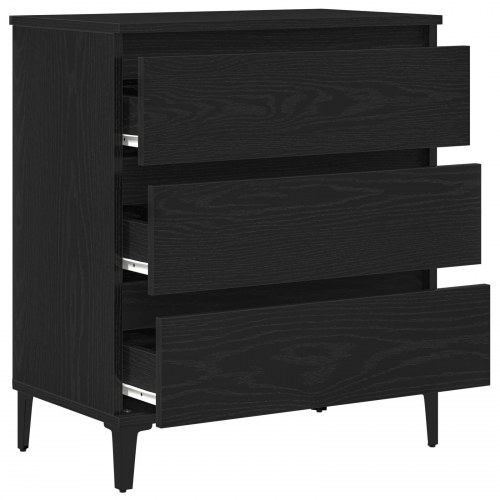 Skab Sort Eg 60x35x70 cm Konstrueret Træ