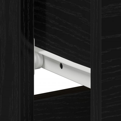 Sengeborde 2 stk Sort Eg 40x40x50 cm Bygget i Træ