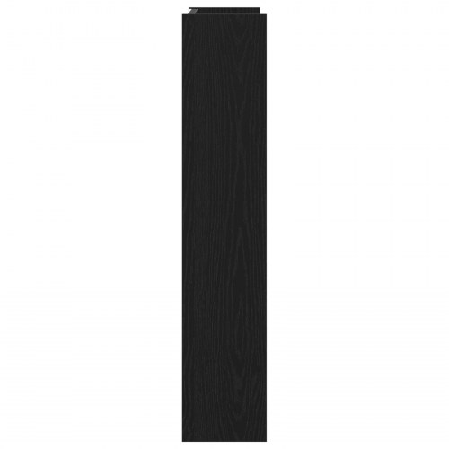 Sko Vægskab Sort Eg 80x18x90 cm Træt
