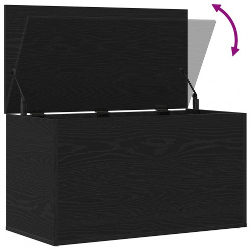 Opbevaringskiste i Sort Eg 84x42x46 cm - Konstrueret Træ