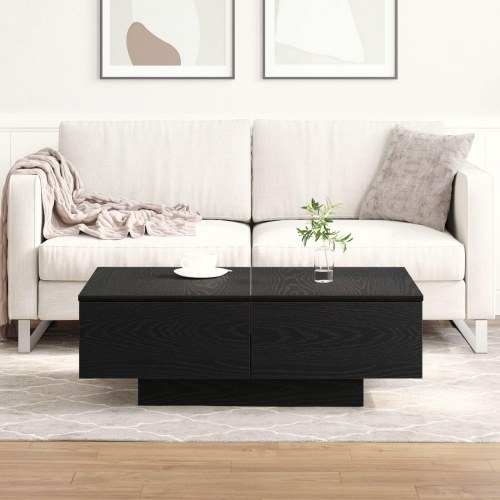 Kaffebord Sort Eg 90x60x31 cm Bygget træ