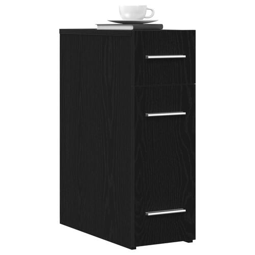 Apoteker Skab i Sort Eg - 20x45,5x60 cm i Konstrueret Træ