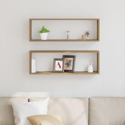 Væghylder 2 stk Artisan Eg 80x15x26 cm Lavet af Træ