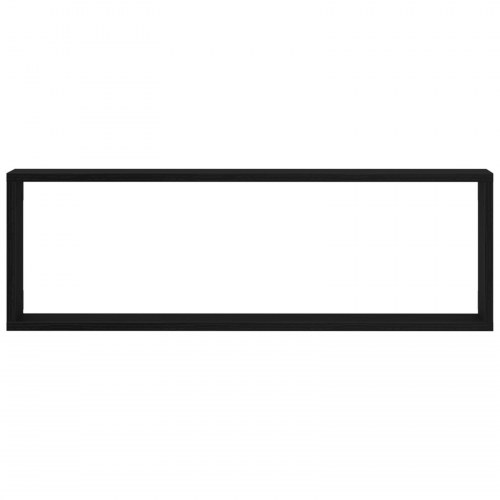 Væghylder 4 stk Sort Eg 80x15x26 cm Træ