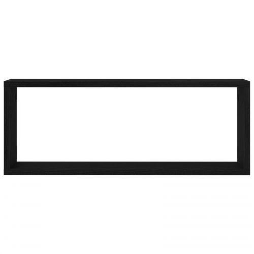 Væghylder 2 Pak Sort Eg 60x15x23 cm Lavet af Ingeniørtræ