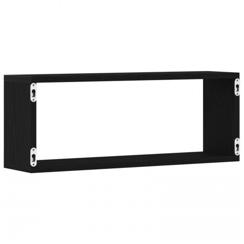 Væghylder 2 Pak Sort Eg 60x15x23 cm Lavet af Ingeniørtræ