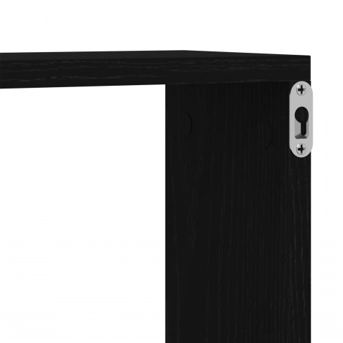 Væghylder Sæt af 4 - Sort Eg - 60x15x23 cm - Lavet af Ingeniørtræ