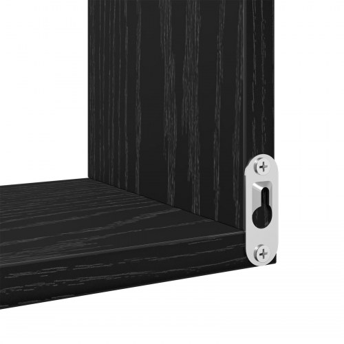 Væghylder 2 stk Sort Eg 40x40x49,5 cm Bygget af Træ