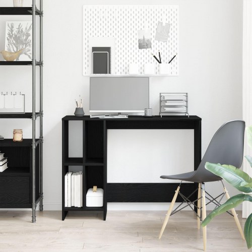 Skrivebord i Sort Eg 102,5x35x75 cm - Konstrueret Træ