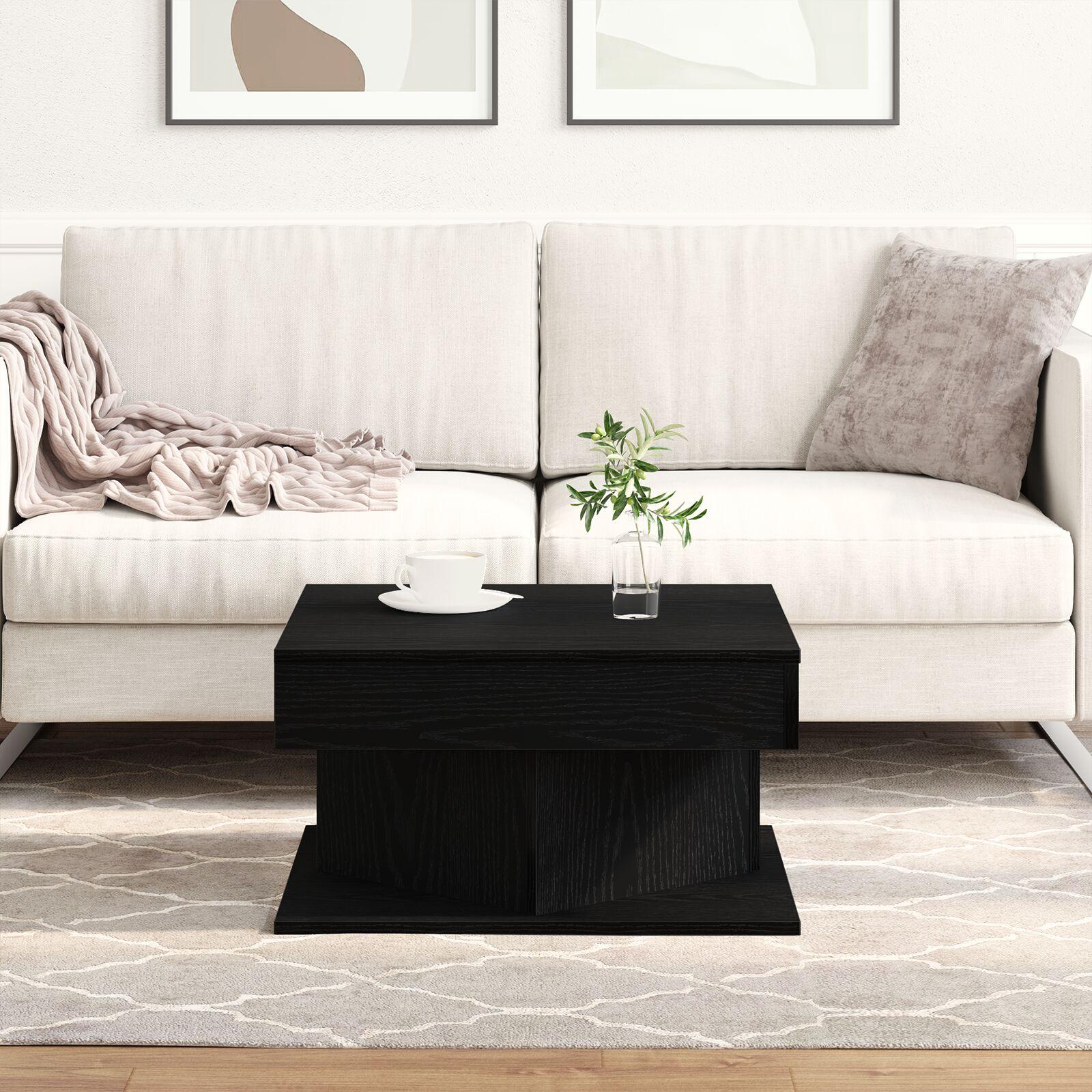 Sofabord i sort eg 57 Ã 57 Ã 30 cm - konstrueret trÃ¦