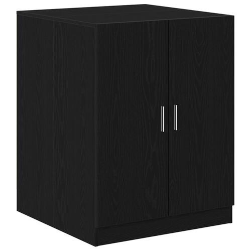 Vaskemaskineskab Sort Eg 70,5x71,5x91,5 cm Lavet i Træ