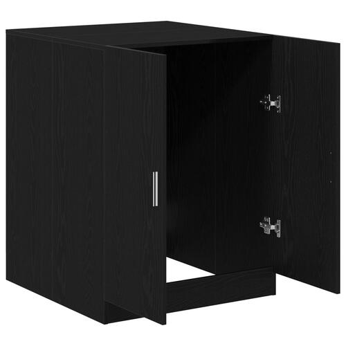 Vaskemaskineskab Sort Eg 70,5x71,5x91,5 cm Lavet i Træ