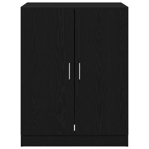Vaskemaskineskab Sort Eg 70,5x71,5x91,5 cm Lavet i Træ