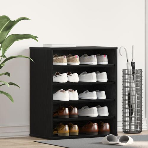 Sko Skab Sort Eg 60x35x70 cm Lavet af Træ