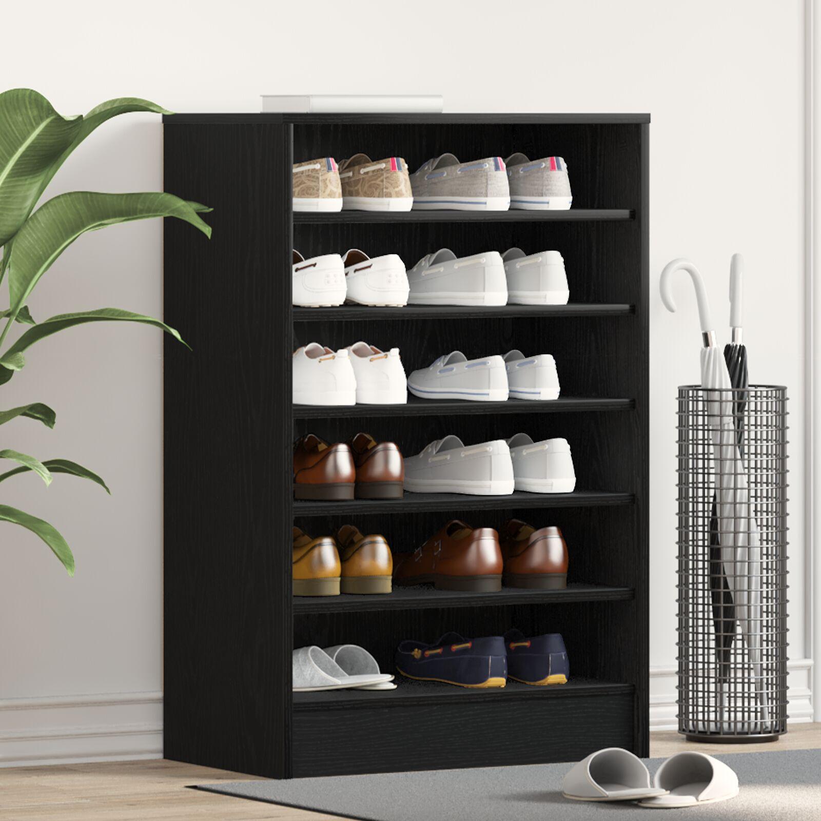 Skoholder Sort Eg 60x35x92 cm Træ