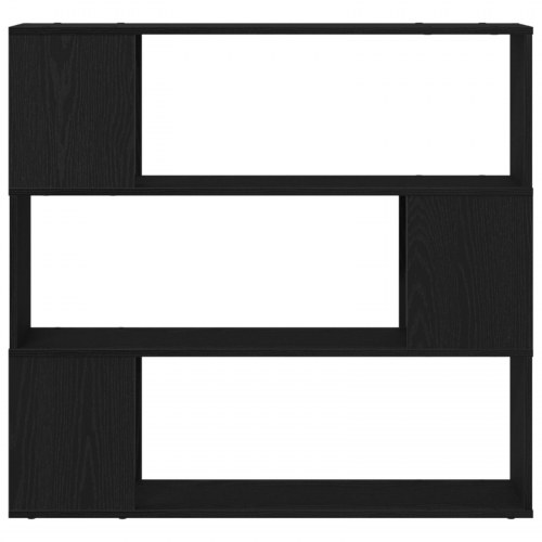 Bogreol - Sort Eg, 100x24x94 cm, Konstrueret Træ