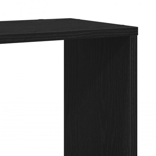 Boghylde i Sort Eg 100x24x155 cm - Konstrueret Træ
