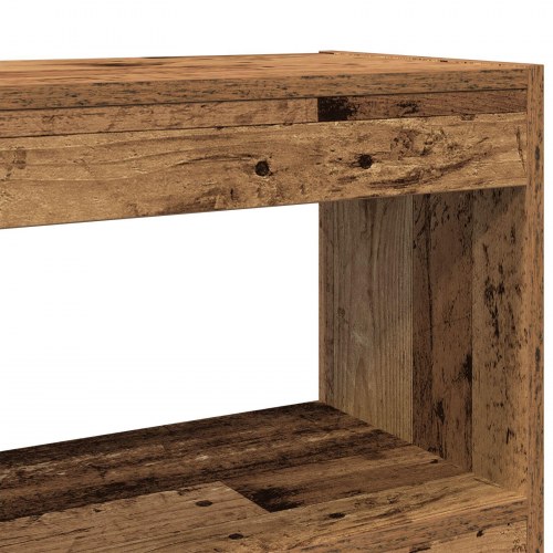 Bogskab/Rumdeler i gammel træ, 100x30x72 cm, lavet af konstrueret træ