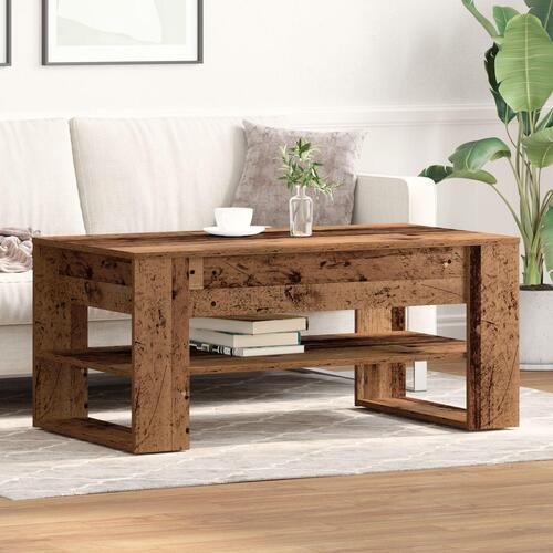 Kaffebord i gammelt træ 102x55x45 cm - Ingeniørtræ
