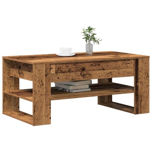 Kaffebord i gammelt træ 102x55x45 cm - Ingeniørtræ