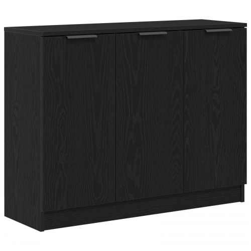 Sideboard Sort Eg 90,5x30x70 cm Konstrueret Træ