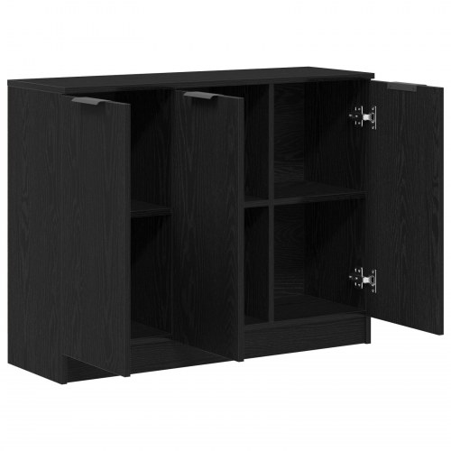 Sideboard Sort Eg 90,5x30x70 cm Konstrueret Træ