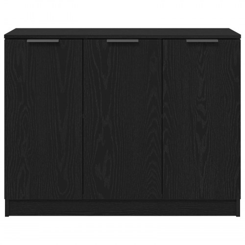Sideboard Sort Eg 90,5x30x70 cm Konstrueret Træ