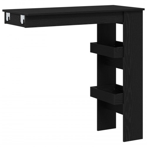 Væg Barbord - Sort Eg - 102x55x103.5 cm - Lavet af konstrueret træ