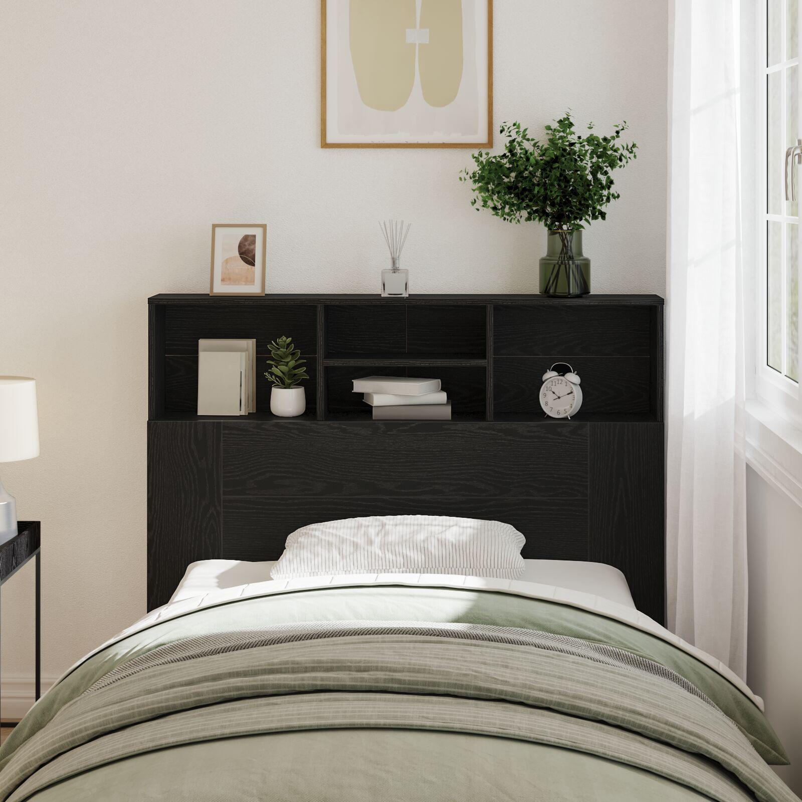 Hovedgærde Skab Sort eg 120 x 19 x 103.5 cm Komposittræ