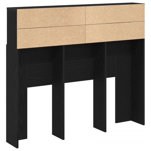 Hovedgærde Skab Sort Eg 120x19x103,5 cm Konstrueret Træ