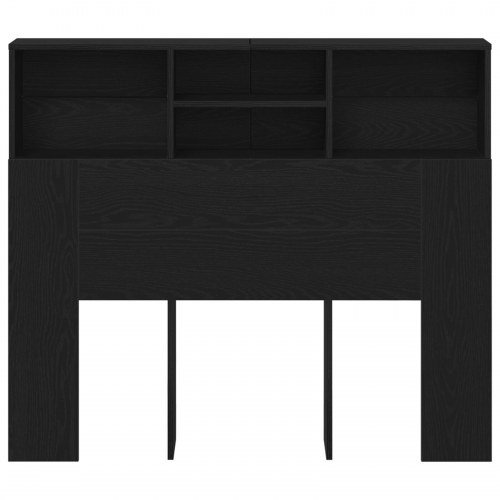 Hovedgærde Skab Sort Eg 120x19x103,5 cm Konstrueret Træ