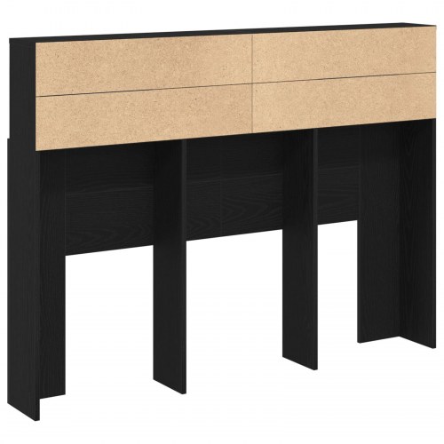 Hovedgavestativ - Sort Eg, 140x19x103,5 cm, Fremstillet af Konstrueret Træ