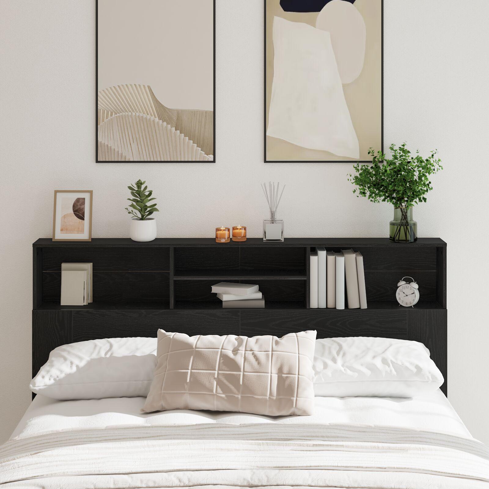 Hovedgærde Skab Sort eg 180 x 19 x 103.5 cm Komposittræ