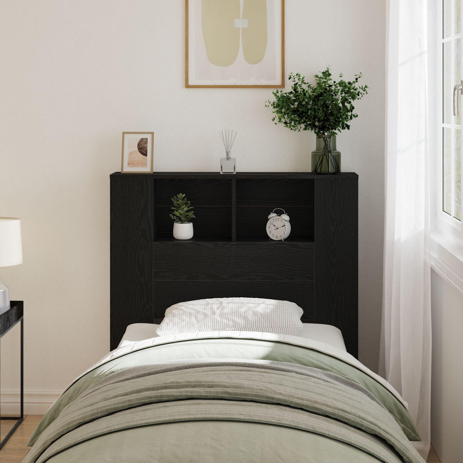 Hovedgærde Skab Sort eg 100 x 19 x 104,5 cm Konstrueret træ