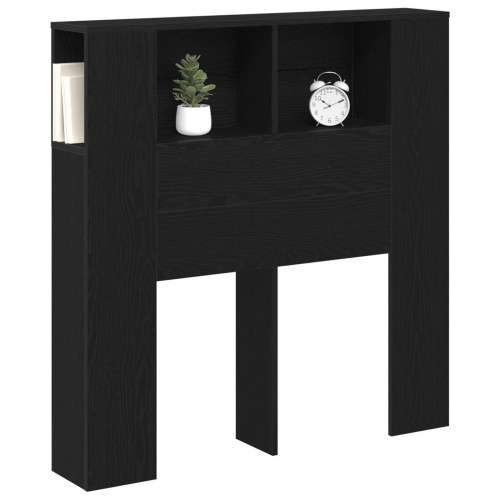 Hovedgærdet Skab Sort Eg 100x19x104,5 cm Lavet af Konstrueret Træ