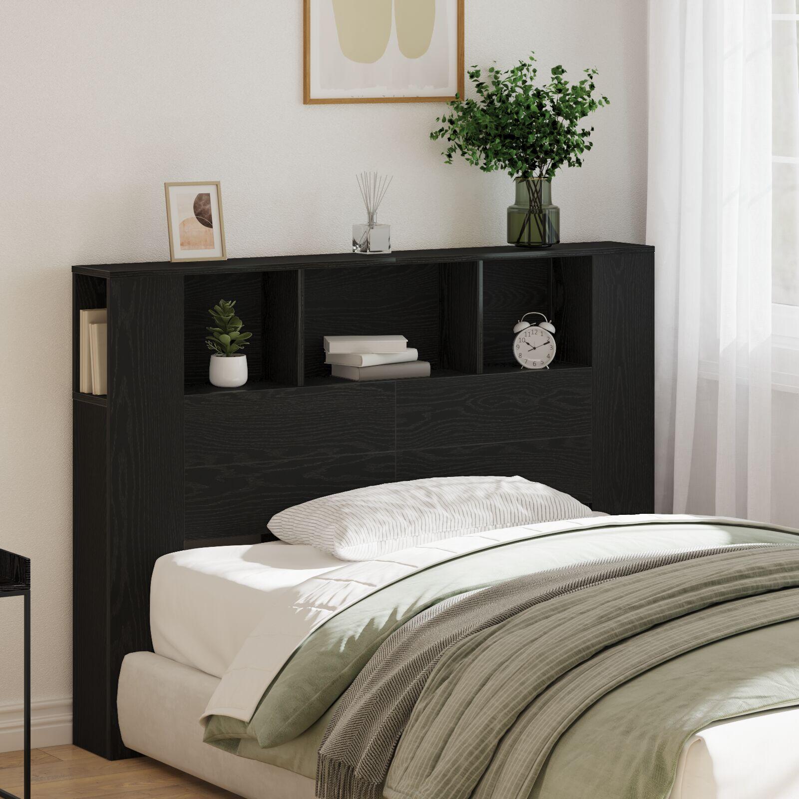 Hovedgærde Skab Sort eg 140 x 19 x 104.5 cm Konstrueret træ