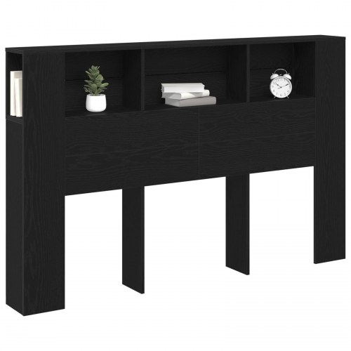 Sort Eg Hovedgavl Skab - 160x19x104.5 cm Lavet af Konstrueret Træ