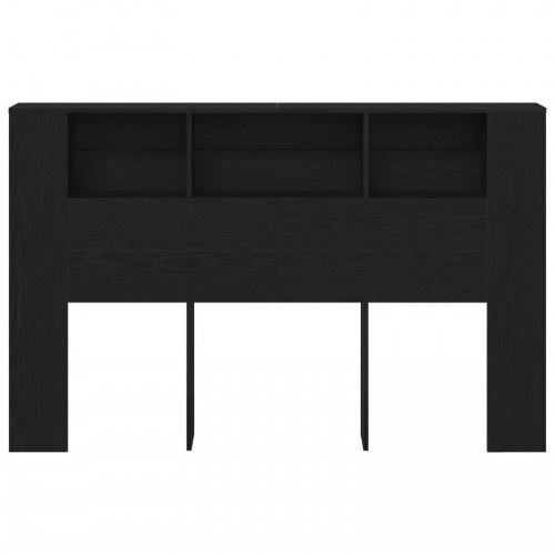 Sort Eg Hovedgavl Skab - 160x19x104.5 cm Lavet af Konstrueret Træ