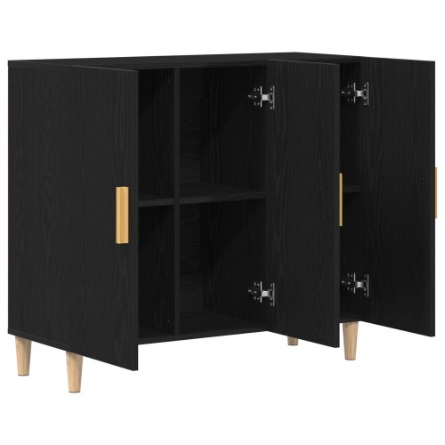Skab i Sort Eg 90x34x80 cm i Konstruktionstræ