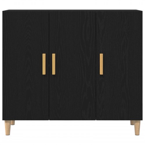Skab i Sort Eg 90x34x80 cm i Konstruktionstræ