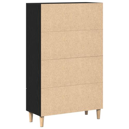 Højskab i Sort Eg, 70x31x115 cm, lavet af konstrueret træ