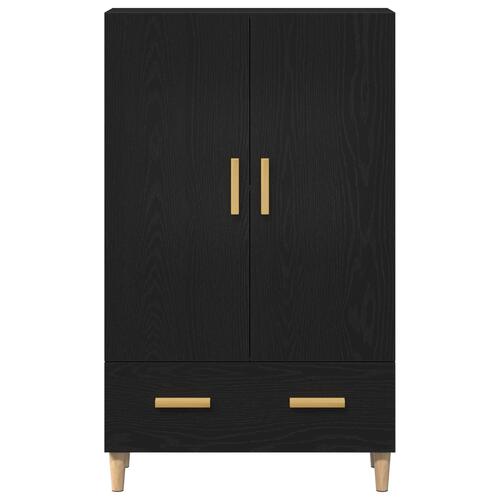 Højskab i Sort Eg, 70x31x115 cm, lavet af konstrueret træ