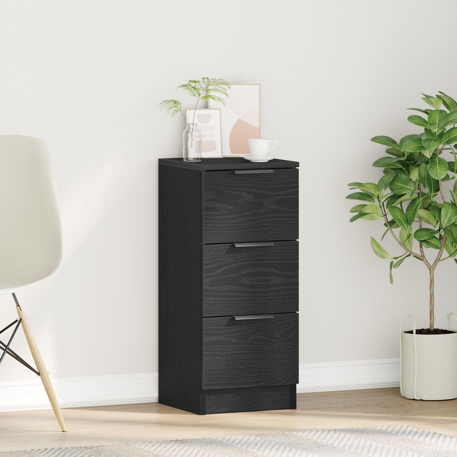 Sort eget sideboard Sort eg 30 x 30 x 70 cm Konstrueret træ