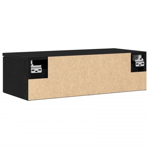 Sort Eg Vægskab 68x30x20 cm Fremstillet af Ingeniørtræ