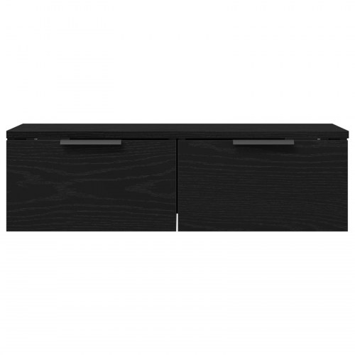 Sort Eg Vægskab 68x30x20 cm Fremstillet af Ingeniørtræ