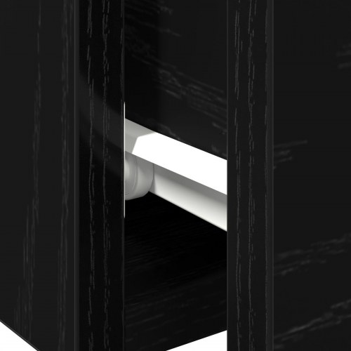 Sort Eg Vægskab 68x30x20 cm Fremstillet af Ingeniørtræ