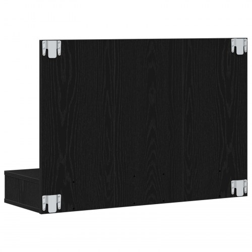 LED Spejlskab i Sort Eg - 90x31,5x62 cm