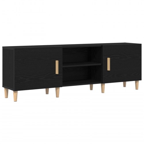 TV-Bord - Sort Eg, 150x30x50 cm, Lavet af Konstrueret Træ